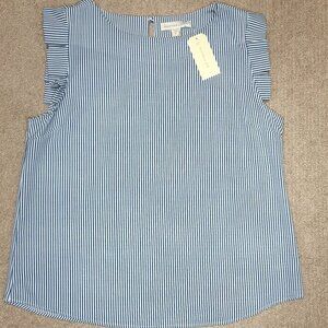 NEW Monteau Los Angeles blue white stripe